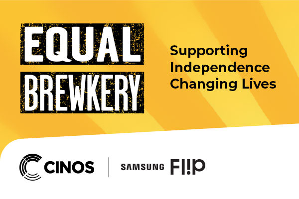 Cinos Donates Samsung Flip Interactive Whiteboard to Equal Brewkery